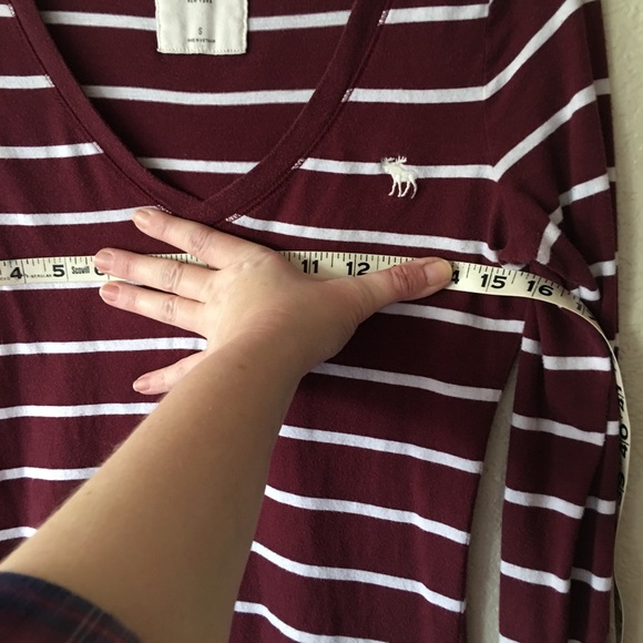 Maroon Abercrombie long sleeve shirt size small - Picture 4 of 8